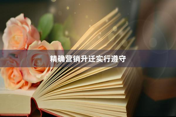 精确营销升迁实行遵守
